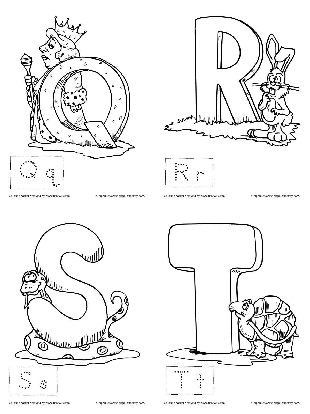 color by alphabet coloring pages - kids coloring pages