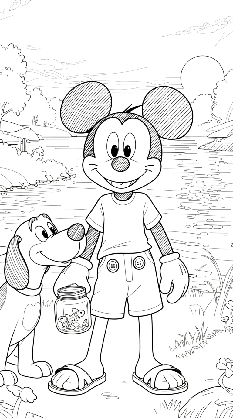 mickey mouse coloring page - coloring pages