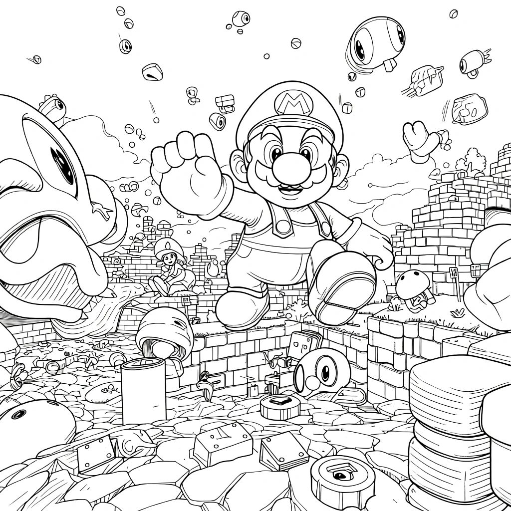 mario coloring page - coloring sheets