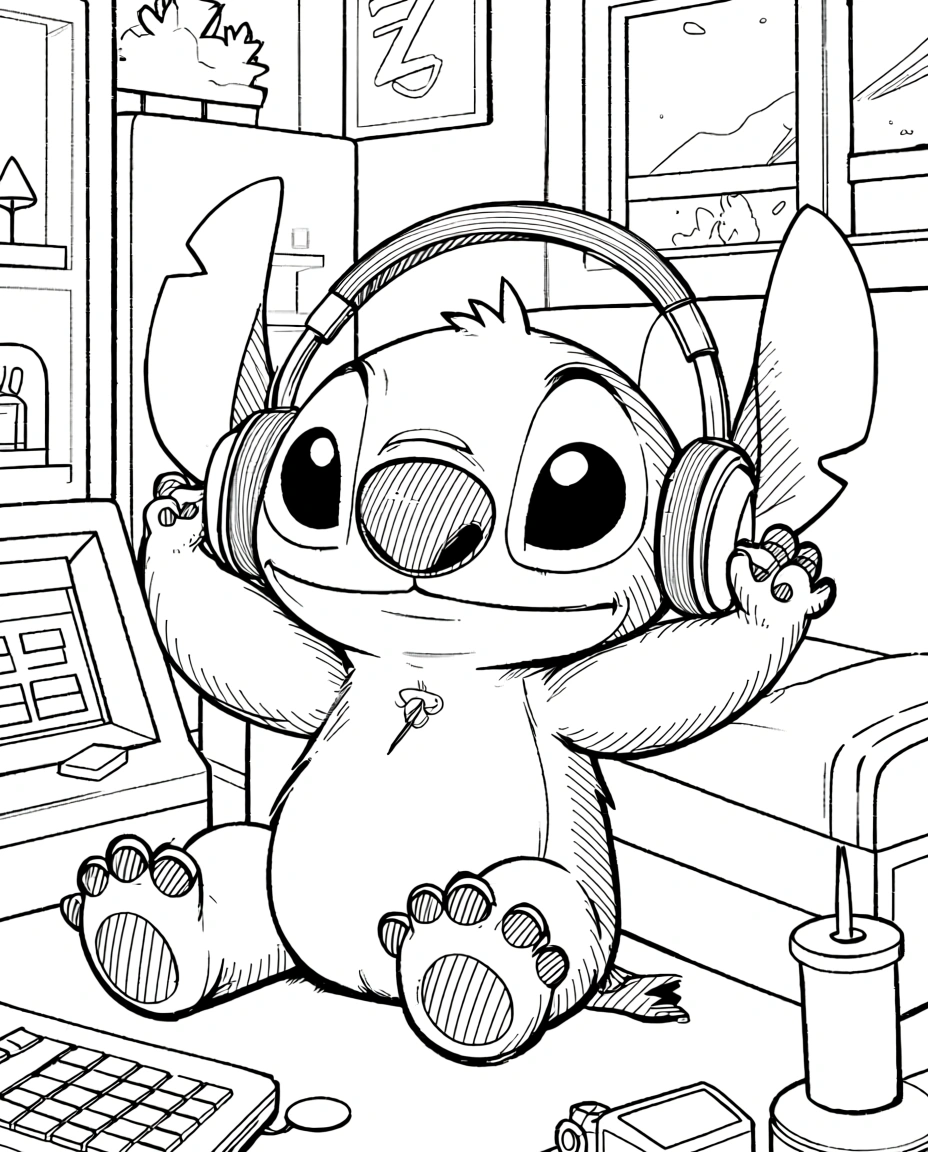 stitch coloring pages printable - coloring pages for adults
