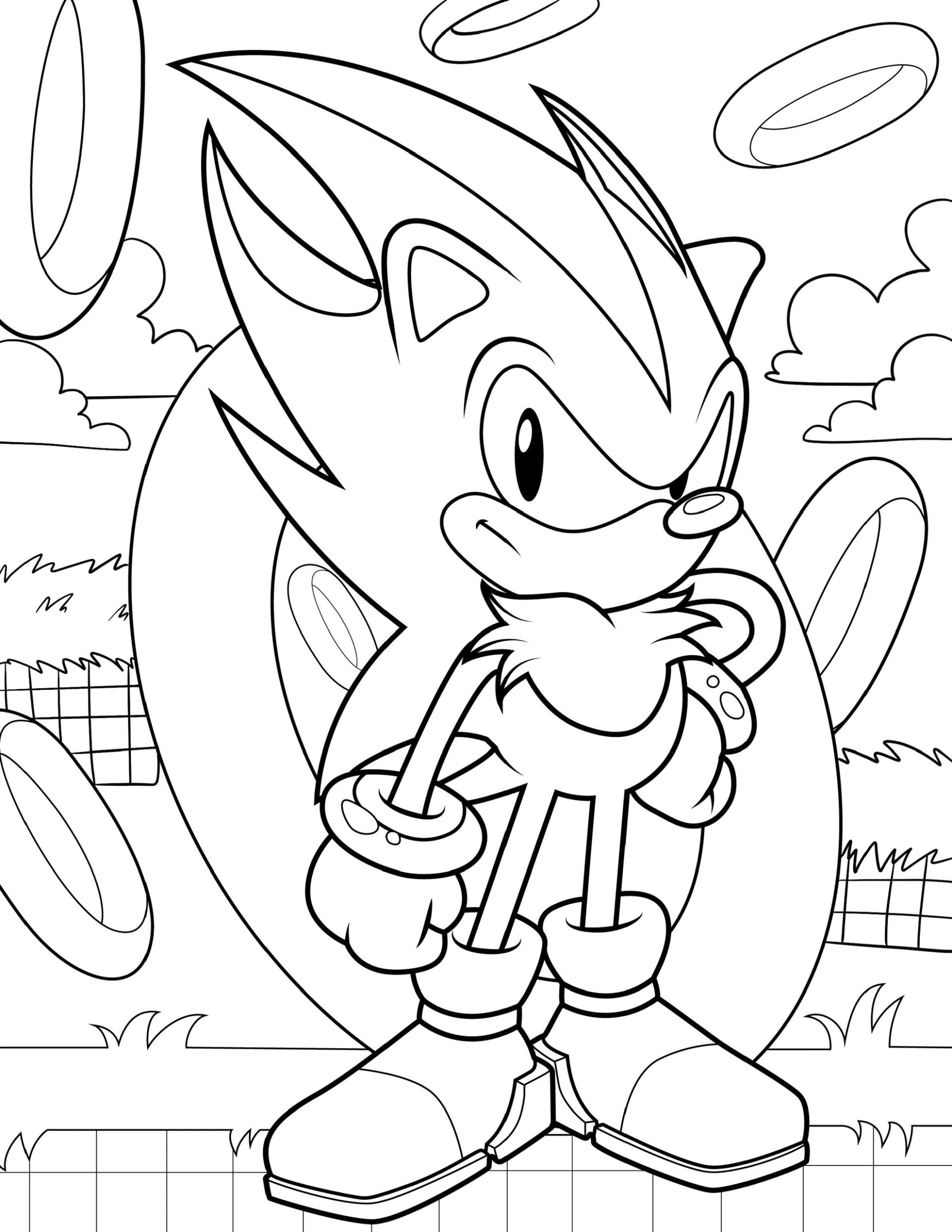sonic and shadow coloring pages - coloring books