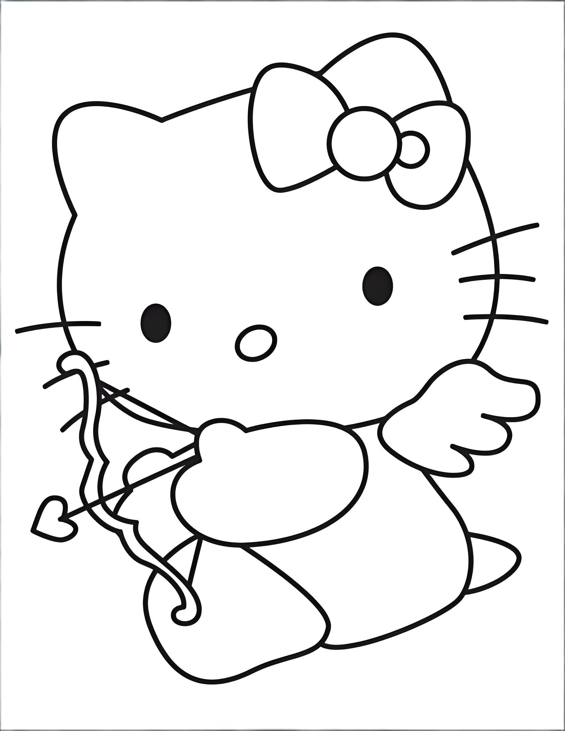 hello kitty color page - coloring pages printable