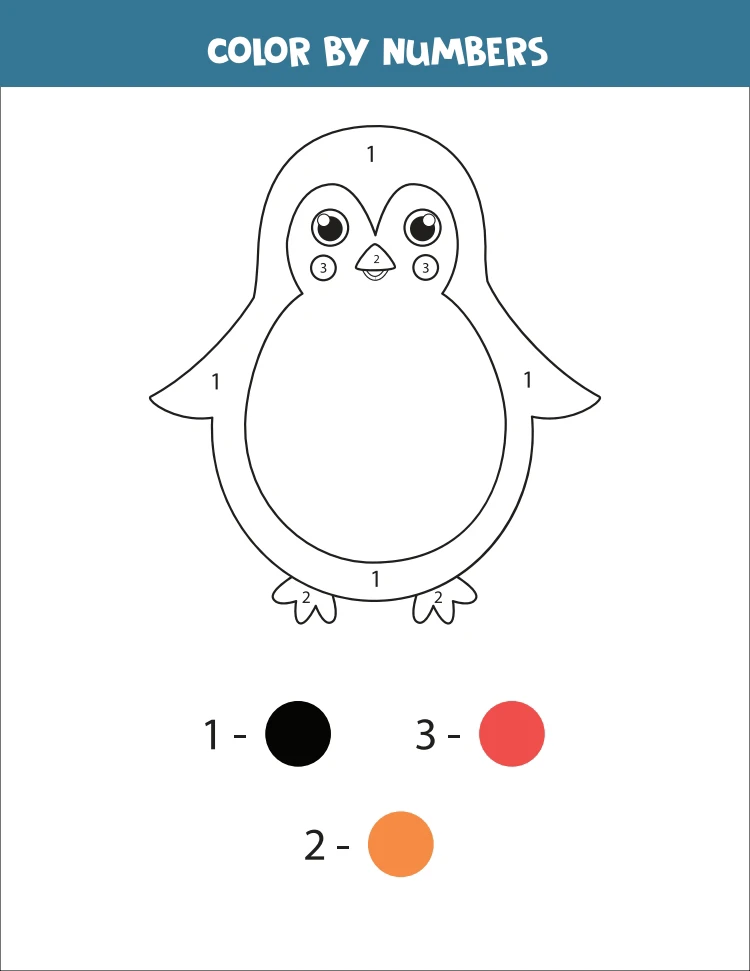 printable color by number pages - coloring page for kids