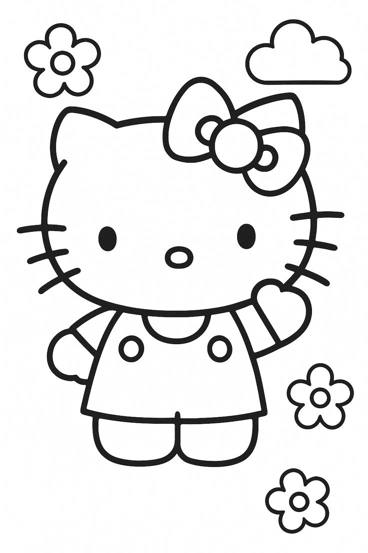 free hello kitty coloring pages - coloring page