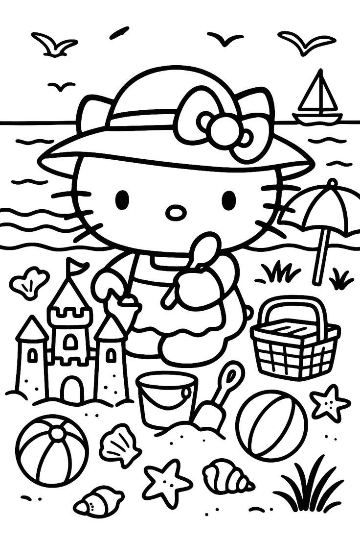 printable hello kitty coloring pages - adult coloring pages
