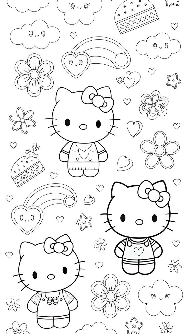 coloring pages hello kitty - cute coloring pages