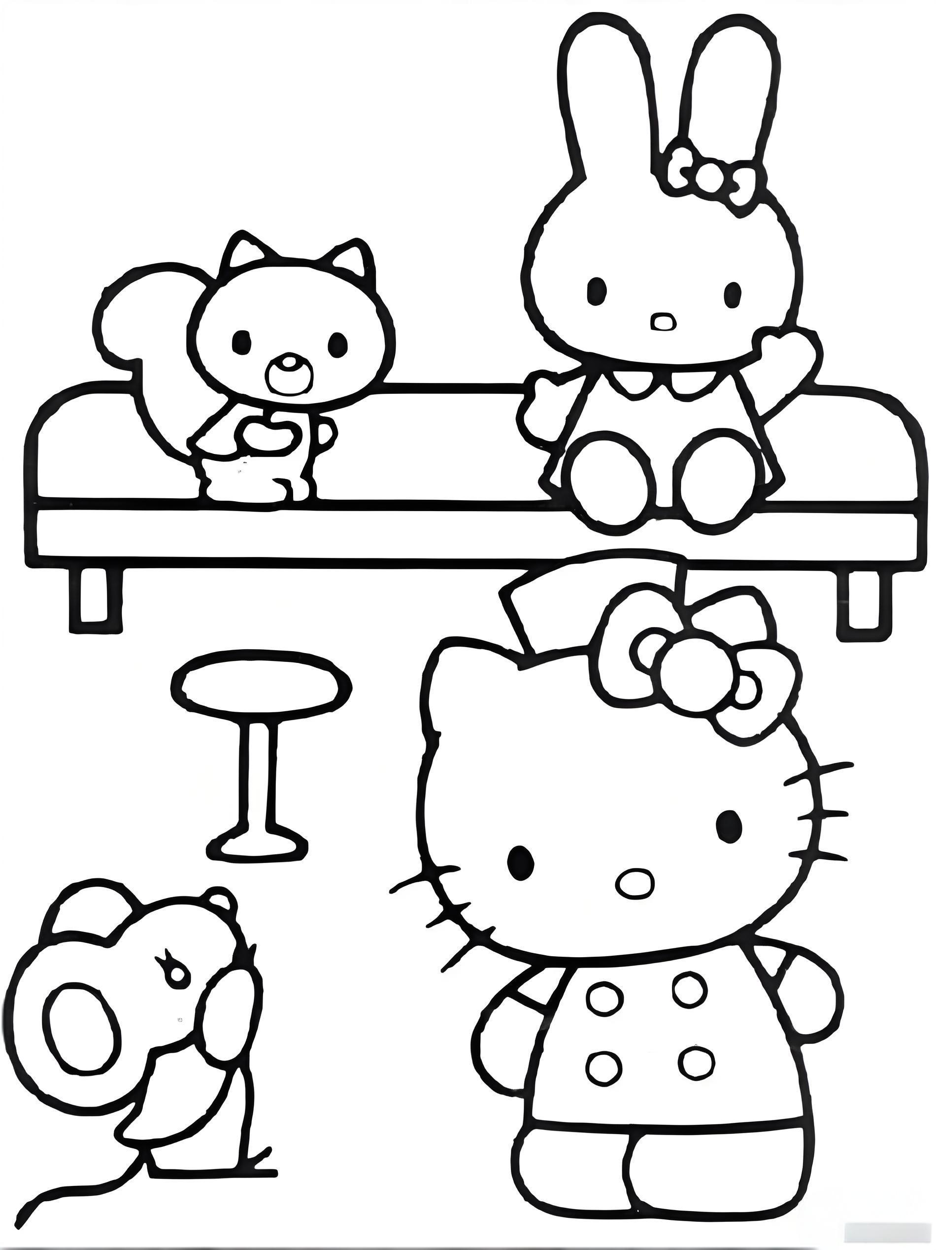 printable hello kitty coloring pages - coloring sheets