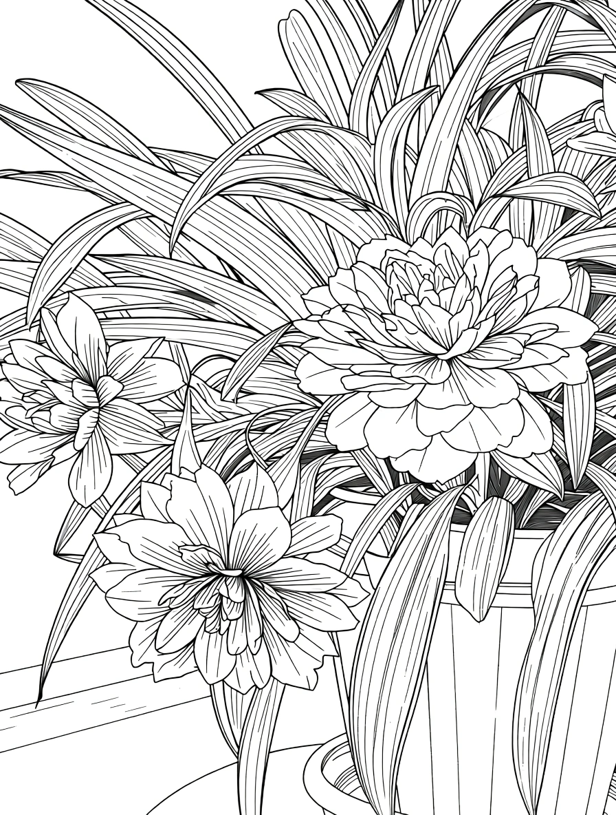 printable flower coloring pages - free printable coloring pages