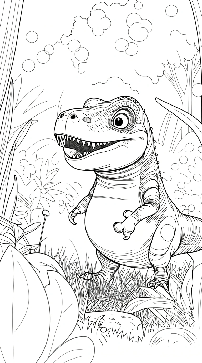 cute dinosaur coloring pages - free coloring pages