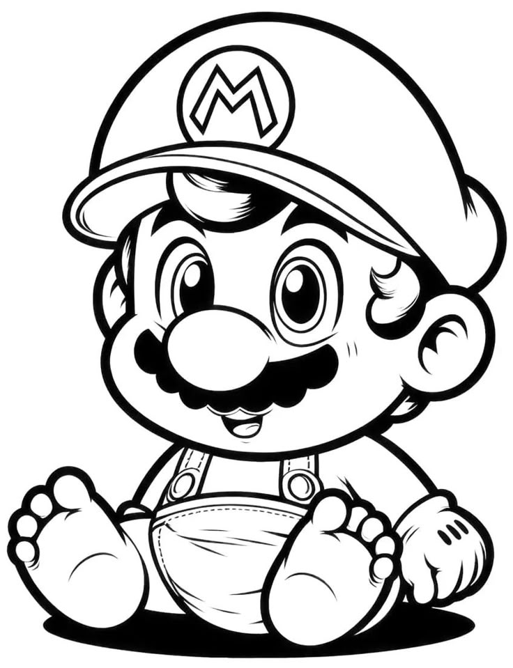 mario coloring pages - coloring pages printable